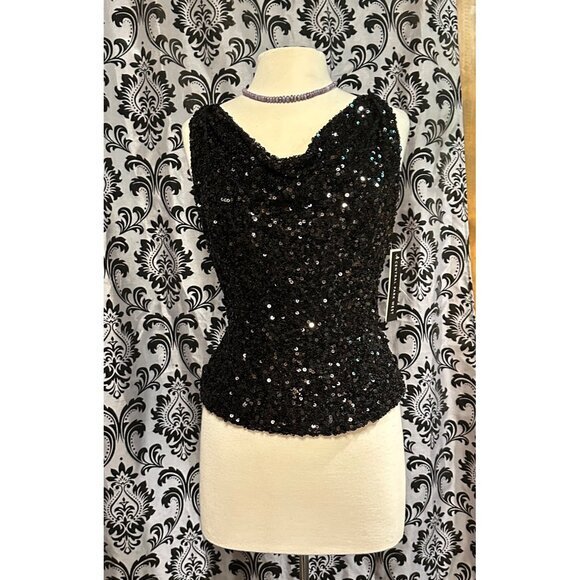 Central Park West Tops - Sequin Embellished Sleeveless Tank Top By Central Park West Size Small NWT MSRP